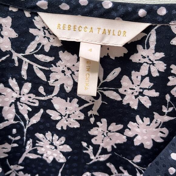 Rebecca Taylor Silk Blend Floral Dress Size 4 - Picture 2 of 7